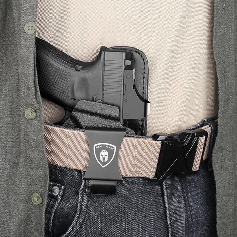 حافظة هجينة من WARRIORLAND IWB، تناسب Glock 17/19 /19X/19V/22/23 Gen3-5 & G21/31/32/34/35 Gen3-4 & G44/45/47/49 وإصدار MOS/V للنماذج المدرجة وPSA Dagger Compact & Ruger RXM، حافظة حمل مخفية in Kuwait