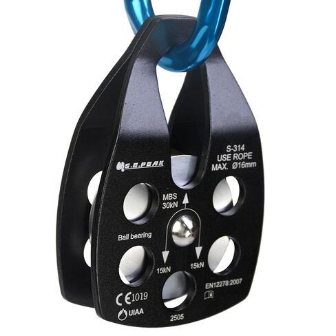 SEPEAK 30kN Large Rescue Pulley Sheave with Swing Plate CE UIAA, Portable Outdoor Climbing Pulley for Backyard Zipline,Fits Rope up to 16 mm/Holds Up to 6750lbs in Saudi Arabia