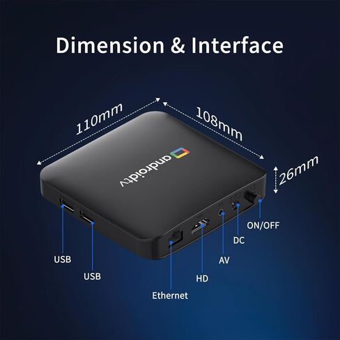 Android 14.0 TV Box 2025، 2GB RAM + 16GB ROM، إخراج فيديو 4K Ultra HD، جهاز بث التلفزيون المنزلي، دعم الصوت عن بعد، 2.4G/5G WiFi 4، 100M Ethernet، BT 4.0، Amlogic S905L23 رباعي النواة A53 in Kuwait