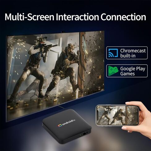 Android 14.0 TV Box 2025، 2GB RAM + 16GB ROM، إخراج فيديو 4K Ultra HD، جهاز بث التلفزيون المنزلي، دعم الصوت عن بعد، 2.4G/5G WiFi 4، 100M Ethernet، BT 4.0، Amlogic S905L23 رباعي النواة A53 in Kuwait