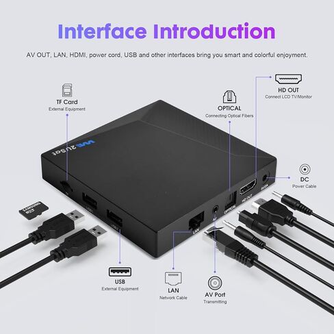 K3 PRO Streaming Box 6K Ultra HD Android TV Box، رام 4 جيجابايت تخزين 32 جيجابايت مع جهاز تحكم صوتي، كابل HDMI in Kuwait