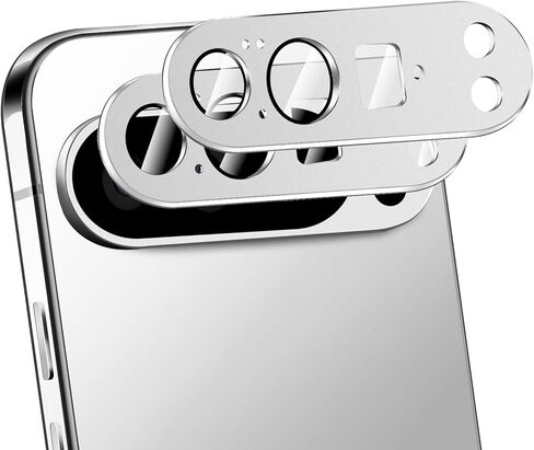 عبوتان لواقي عدسة الكاميرا Google Pixel 10 Pro XL، غطاء كاميرا من الزجاج المقوى المعدني الفاخر، مضاد للخدش عالي الوضوح (أسود) in Kuwait