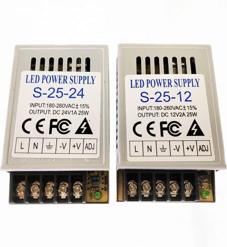 10pcs LED Power Supply 12V 24V 25W LED Strip Switch Driver 220V 240V Adapter(180-260V_24V 25W) in Saudi Arabia