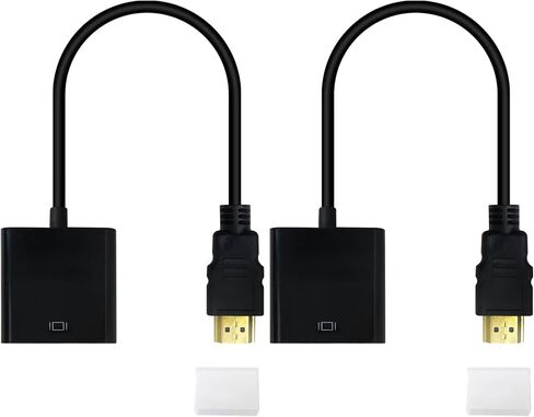 محول HDMI إلى VGA جديد، بدقة 1080 بكسل عالية الدقة، صغير الحجم ومحمول، متوافق مع أجهزة الكمبيوتر المحمول/Chromebook/Xbox One/ 360/ Raspberry Pi - ليس لجهاز PS4، لأجهزة Apple in Kuwait