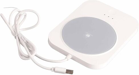 USB Powered Mug Warmer Cup Warmer with 3 Temperature Settings Automatic Power Off Protection Fast Heating for Home Office Desk Use Ceramic ABS 15W 5V (White) in Saudi Arabia