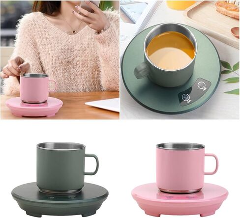 USB Coffee Mug Warmer with 55°C Constant Temperature Desktop Mug with Cool Heat Button for Desk Office in Saudi Arabia