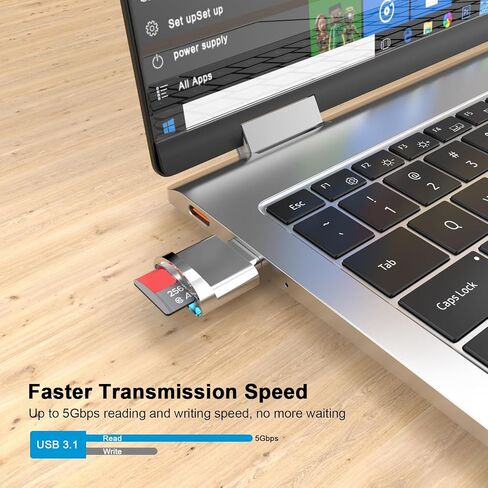 قارئ بطاقات Micro SD متوافق مع iPhone 16/16 Plus/16 Pro/16 Pro Max/15/15 Plus/15 Pro/15 Pro Max، منفذ USB صغير من النوع C إلى Micro SD/TF قارئ بطاقة Micro SD، التوصيل والتشغيل، فضي in Saudi Arabia