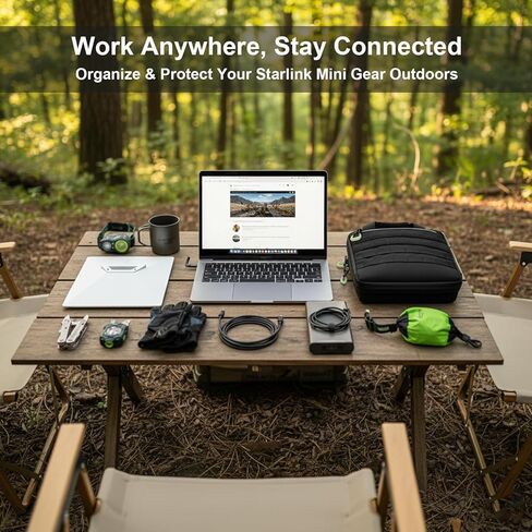 حافظة لجهاز Starlink Mini، حقيبة تخزين أكسفورد شديدة التحمل مقاومة للماء مع نظام MOLLE، جاهزة للتركيب على السيارة ومنفذ تمرير الكابل، حماية محمولة للمركبات الترفيهية وصيد الأسماك والمغامرات خارج الشبكة in Kuwait