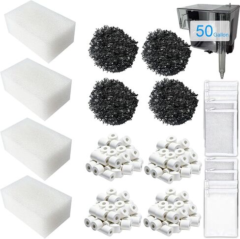 12 Pack Aquarium Maintenance Media Kits Compatible with AquaClear 70 Power Filter. Fish Tank Filter for 40 to 70-Gallon Aquariums Waterfall Filter in Saudi Arabia
