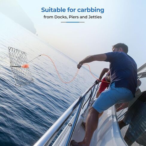 4 مجموعات من مصيدة السلطعون القابلة للصب، مصيدة السلطعون القابلة للطي مع حبل ومقياس السلطعون، معدات السلطعون المحمولة للمياه المالحة أو المياه العذبة in Kuwait