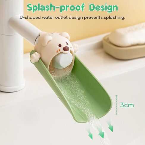 2 Pack Faucet Extender for Toddlers, Kids Sink Extender for Bathroom, Kitchen, EASICUTI Food Grade Silicone Faucet Extension, Baby Hand Washing Water Spout Extender Fits Standard, Gooseneck Faucet in Saudi Arabia