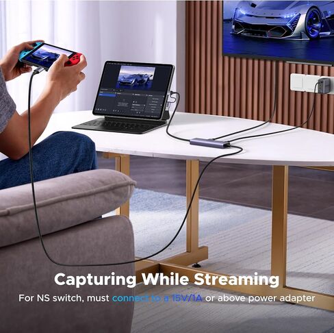 بطاقة التقاط فيديو UGREEN 2K@30 هرتز USB C مع حلقة HDMI 100 وات PD 4K@30 هرتز، بطاقة التقاط USB 3.0 1080P 60 إطارًا في الثانية للبث بوقت استجابة منخفض YUY2 VR متوافق مع المحول، سطح البث، Quest 3 in Kuwait