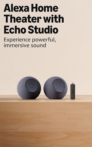 Alexa Home Theater Starter Kit with Echo Studio (newest model): Includes Echo Studio (2), Graphite, Fire TV Stick 4K Max in Saudi Arabia