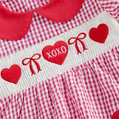 Baby Girl Summer Clothes Bow Embroidery Romper Dress Short Sleeve Plaid Jumpsuit Skirt Hem Bodysuit Cute Outfit in Saudi Arabia