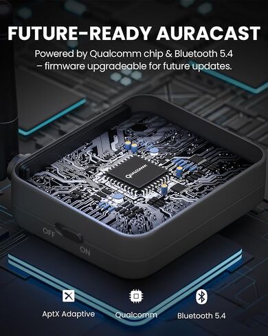 Avantree Audikast 4HA - جهاز إرسال وبث تلفزيوني Auracast لمساعدات سمعية مختارة، والاستماع إلى التلفزيون الشخصي بمستوى الصوت الخاص بك، بصري ومدخل AUX، جاهز للمستقبل وقابل للترقية in Kuwait