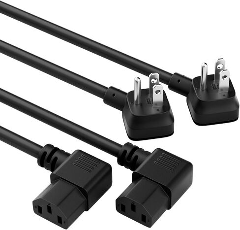 سلك طاقة بديل elecan 3-Prong 10 قدم/2 حزمة، كابل طاقة جهاز تيار متردد مرن ومتين مقاوم للحرارة للأجهزة والكمبيوتر والتلفزيون والشاشة والطابعة، مدرج في قائمة ETL 18AWG 125V 10A، مع روابط in Saudi Arabia