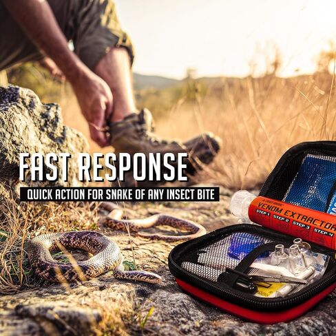 EVERLIT Bee Sting & Snake Bite Kit with Venom Extracto Pump, Essential First Aid Supplies, Insect Bug Outdoor Emergency Safety Kit for Hiking Backpacking Camping Fishing Travel in Saudi Arabia