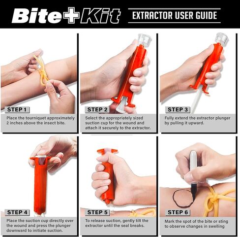 EVERLIT Bee Sting & Snake Bite Kit with Venom Extracto Pump, Essential First Aid Supplies, Insect Bug Outdoor Emergency Safety Kit for Hiking Backpacking Camping Fishing Travel in Saudi Arabia