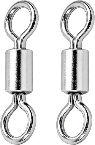 AMYSPORTS Lure Connector Swivels Fishing Stainless Steel Saltwater Fishing Swivel Rolling High Strength Barrel Swivels Tackle SUS304 in Saudi Arabia