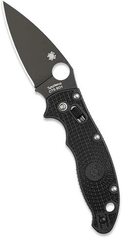 سكين جيب Spyderco Manix 2 قابل للطي مع شفرة فولاذية 3.3 بوصة CPM S30V ومقبض G-10 - سكين EDC للرجال والنساء، مثالي للصيد والتكتيكي والتخييم والبقاء على قيد الحياة والمشي لمسافات طويلة - PlainEdge - C101GPBBK2 in Kuwait