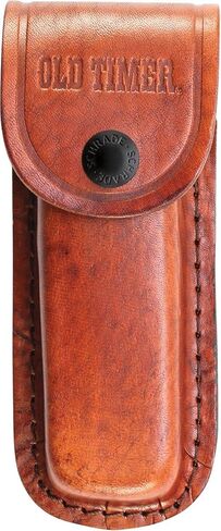 Schrade Old Timer 25OT سكين جيب تقليدي قابل للطي 9.3 بوصة مع شفرات SS عالية الكربون، مقبض مريح، وغمد حزام جلدي لـ EDC، والتخييم، والتبييض، وفي الهواء الطلق، مقاس واحد، بني in Kuwait