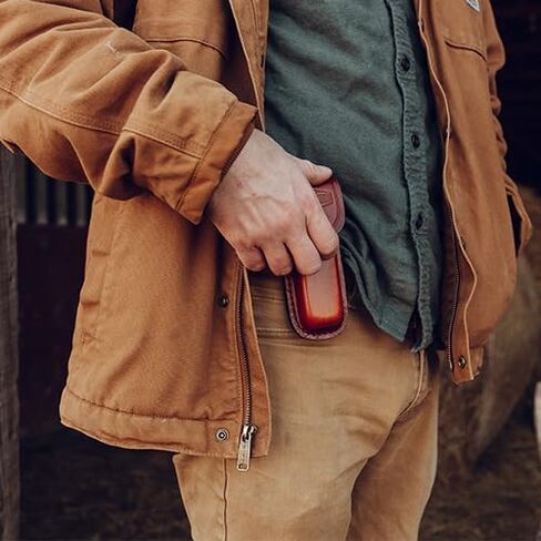 Schrade Old Timer 25OT سكين جيب تقليدي قابل للطي 9.3 بوصة مع شفرات SS عالية الكربون، مقبض مريح، وغمد حزام جلدي لـ EDC، والتخييم، والتبييض، وفي الهواء الطلق، مقاس واحد، بني in Kuwait