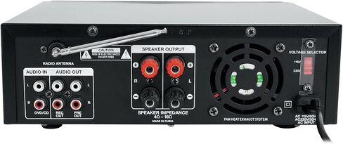 Rockville BluAMP 100 Bundle: 500W Peak/120W RMS Home Stereo Bluetooth Amplifier with USB/Mic Input, RCA, HC85 8" 700W Peak, 240W RMS in-Ceiling Home Theater Speakers 8-Ohm, 5 Items in Saudi Arabia