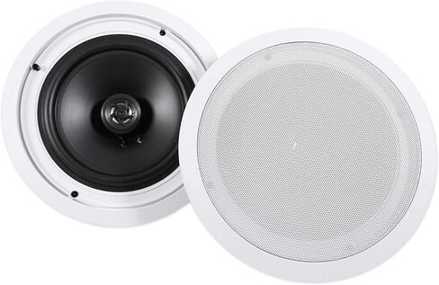 Rockville BluAMP 100 Bundle: 500W Peak/120W RMS Home Stereo Bluetooth Amplifier with USB/Mic Input, RCA, HC85 8" 700W Peak, 240W RMS in-Ceiling Home Theater Speakers 8-Ohm, 5 Items in Saudi Arabia