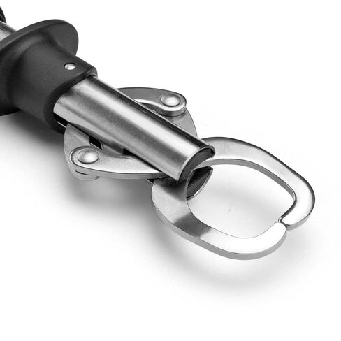 Fish Lip Gripper Scales Professional Fish Holder 304 Stainless Steel Grabber Large Fish Lip Grip Tool with 40 Pound Weight Scale Gift for Men (Black with Scales) in Saudi Arabia