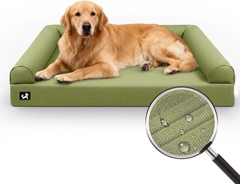 Sytopia 42" Orthopedic Dog Bed for Large Dogs, Waterproof Egg Crate Foam XL Pet Bed with Removable Washable Cover, Non-Slip Bottom, Supports up to 100 lbs for Senior Pets, Dark Gray in Kuwait