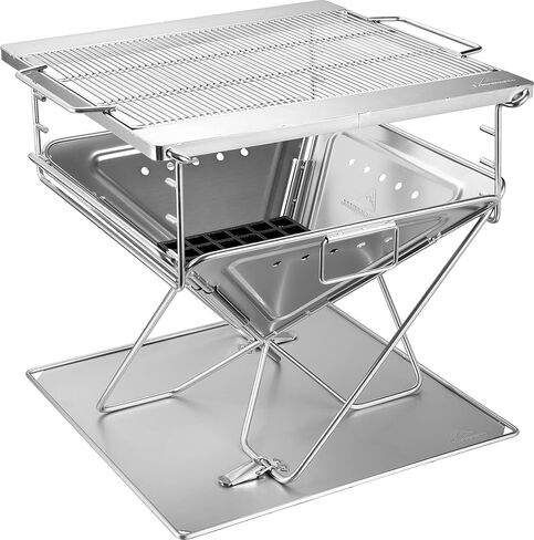 Campingmoon BBQ Grill Fire Pit قابلة للطي من الفولاذ المقاوم للصدأ - كبيرة جدًا MT-055 in Kuwait