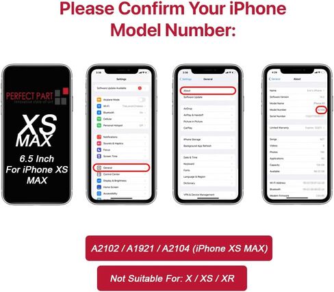 استبدال حامل صينية فتحة بطاقة SIM متوافق مع iPhone Xs MAX - متضمن. حشية مطاطية ودبوس Sim (فضي) in Kuwait