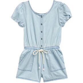 Splendid Girls Chambray Short Sleeve Romper
