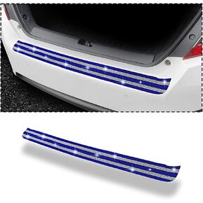 AICEL Car Rear Bumper Protector, Anti-Scratch Trunk Door Entry Guards, Bling Crystal Anti-Collision Adhesive Sticker, Universal Auto Exterior Accessories for Most Cars, SUVs
