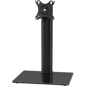 KKTONER Single Computer Monitor Stands Full Motion Swivel Free Standing Desk Vesa Mount for 13 inch to 32 inch Screen Height Adjustable Monitor Mount Vesa 75 * 75mm/100 * 100mm Hold up 77Lbs