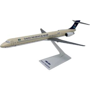 Flight Miniatures Saudi Arabian (97-Cur) MD-90 1:200 Scale - Plastic Snap-Fit Model Airplane - Collectible Replica of Saudi Arabian Airlines Aircraft - Part #AMD-09000H-004