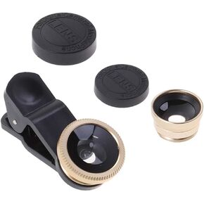 Kit Portable Fish and S/Mobile Accessories Macro On Camera, Universal Clip-on Lens Phone Compatible Kits Kit, Camera Wide - Lens, Phones Optics Eye Golden Smartphones
