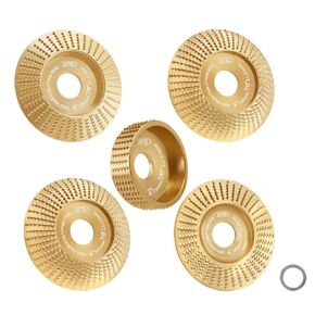 BGTEC Premium Wood Carving Disc Grinder Wheel Disc for Angle Grinder,3pcs 4"100MM (Plane+Beveled+Arc) Stump Tool Grinding Wheel with 7/8"-5/8" Arbor for Cutting Shaping Grinding.