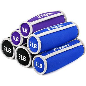 Fragraim Hand Weights Set, Soft Hand Weights of 2 (1lb or 2lbs or 3lbs Each) - Comfortable & Secure Walking Hand Weights for Women/Men with Straps - Walking Running Cardio Workout Physical Therapy in Kuwait