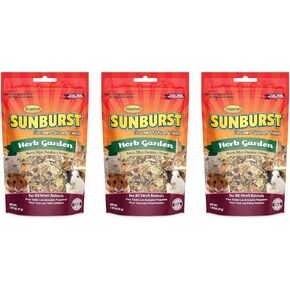 Higgins 3 Pack of Herb Garden Treats, 3 Ounces Each, Gourmet Natural Rewards for All Small Animals