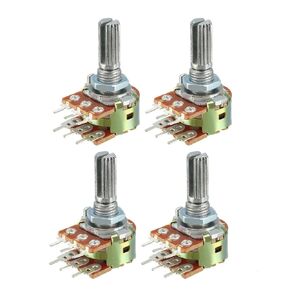 uxcell WH148 1K Ohm Variable Resistors Dual Turn Rotary Carbon Film Taper Potentiometer 6 Pin 4pcs