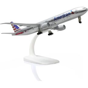 Boeing 777 AA Airlines 1/300 Diecast Metal Airplane Model with Stand Alloy Display Airliner Collectible Model Kit for Aviation Enthusiast Gift
