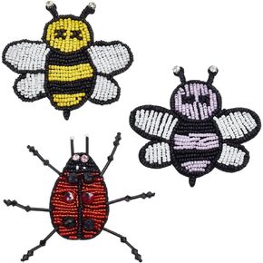 WEBEEDY 3 PCS Rhinestone Beaded Cross Patch Sewing on Crystal Applique Patches DIY Bling Embroidery Decorative Appliques Patches for Clothing Dress Hat Bag Jacket Shoes Garment Embellishment