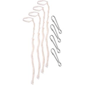 Holy Land Market Pants/Jeans/Tallit Katan 100% Wool Tzitzits (Set of Four) Off-White Thread - Tassels with Hanging Hooks