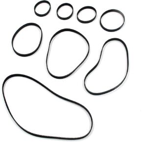 Geesatis 8 قطع حزام توقيت الطابعة ثلاثية الأبعاد أسود حلقة مغلقة حزام مطاطي 2GT-6، الطول 110 مم 112 مم 122 مم 158 مم 200 مم 280 مم 300 مم 400 مم، العرض 6 مم in Kuwait