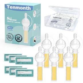 Colostrum Collector Kit Tenmonth Breast Milk Collector with Storage Case Set, Portable Colostrum Container Ready-to-Use, BPA Free 0.1oz/4ml, 6pcs