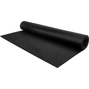 باوز المرآب المطاط الكلمة حصيرة ورقة المطاط الأسود 9.8X3.3ft الطابق عداء حامي حصيرة المضادة للانزلاق سيليكون المطاط لفة ورقة الثقيلة الأرضيات المطاطية رولز للمرآب، ورشة عمل، صالة الألعاب الرياضية