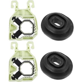 A ABSOPRO Car Radiator Bracket Mounting Kit 5Q0121367E Upper Radiator Holder Mount Bracket for Volkswagen for Audi Black (Set of 4)