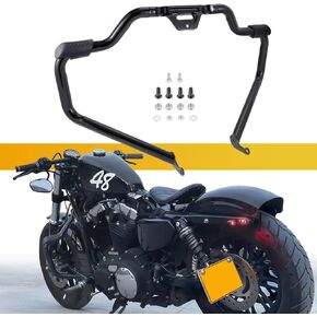 Bravema Motorcycle Engine Guard Crash Bar Fit for 2018-2023 Harley Softail Fat Boy FLFB, Heritage Classic FLHC, Street Bob FXBB, Breakout FXBR, Low Rider FXLR, Deluxe FLDE