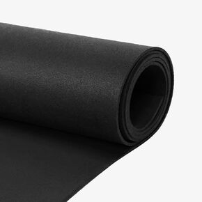 Baoz Garage Rubber Floor Mat Black Rubber Sheet 6.6X3.3ft Floor Runner Protector Mat Anti Slip Heavy Duty Rubber Flooring Rolls for Garage, Workshop, Gym